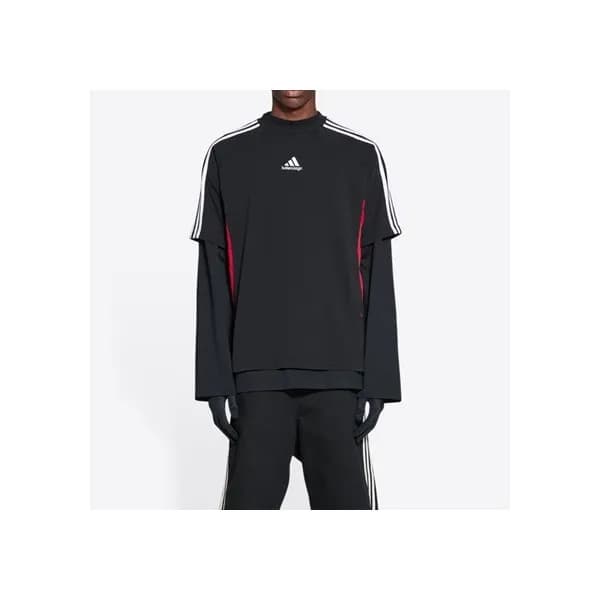 발렌시아가 남성 크루넥 블랙 반팔티 - Mens Black Tshirts - bal0168… - 1