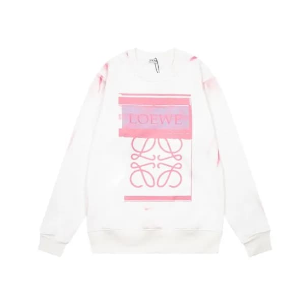 로에베 남/녀 클래식 화이트 맨투맨 - Unisex White Tshirts - loe06… - 1