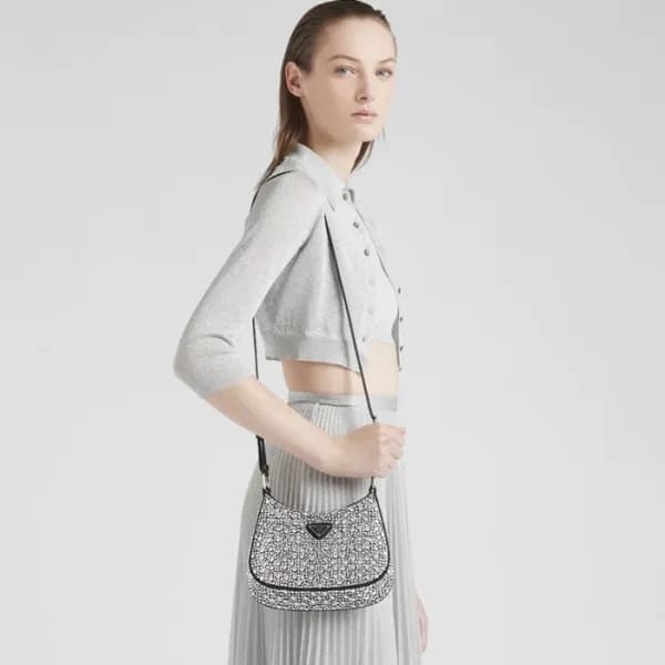 프라다 여성 블랙 클레오백 - Prada Womens Black Cleo Bag - pr2… - 1