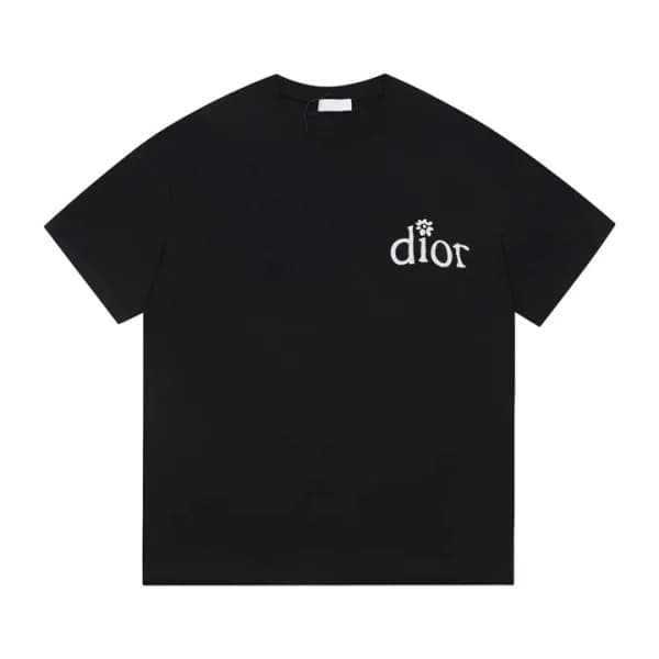 디올 남성 블랙 크루넥 반팔티 - Dior Mens Black Tshirts - di248… - 1