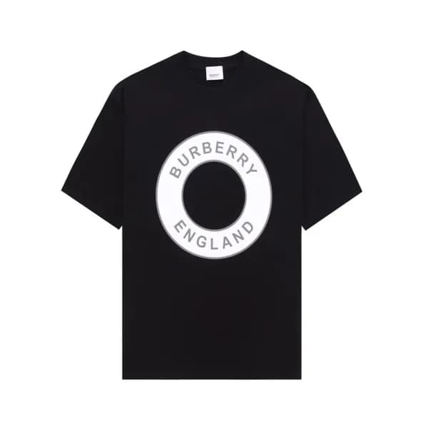 버버리 남성 블랙 크루넥 반팔티 - Burberry Mens Black Tshirts - … - 1