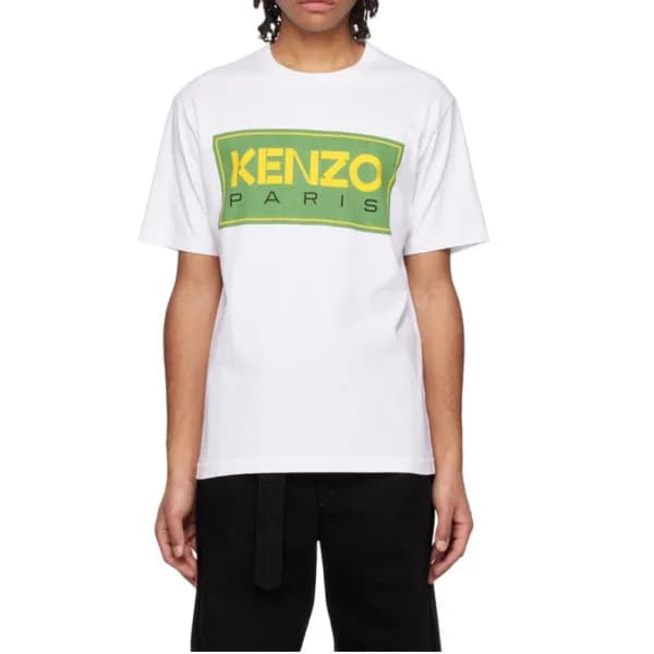 겐조 남/녀 화이트 크루넥 반팔티 - Kenzo White Black Tshirts - k… - 1