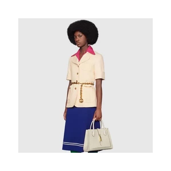구찌 여성 화이트 토트백- Gucci Womens White Tote Bag - gu387… - 1