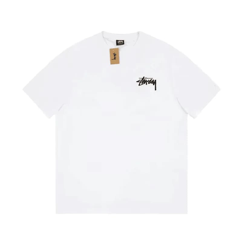 스터시 남성 화이트 크루넥 반팔티 - Stussy Mens White Short sleev… - 1