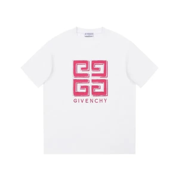지방시 남성 크루넥 화이트 반팔티 - Givenchy Mens White Short Sle… - 1