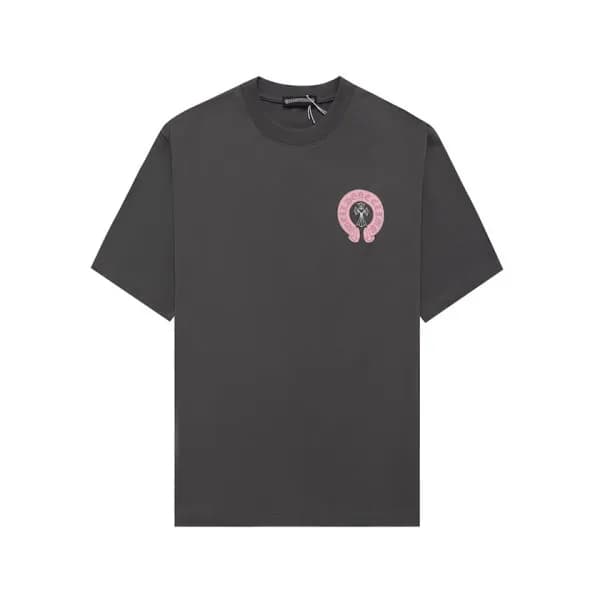크롬하츠 남성 그레이 크루넥 반팔티 - Chrom Hearts Mens Gray Short… - 1