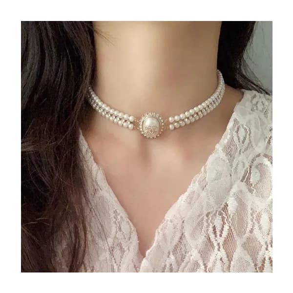 샤넬 여성 진주 목걸이 - Chanel Womens Gold Necklace - acc24… - 1