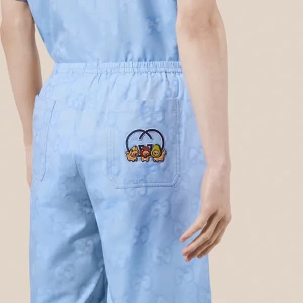 구찌 남성 캐쥬얼 블루 반바지 - Gucci Mens Blue Half-pants - gu… - 1