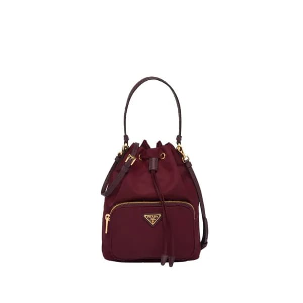 프라다 여성 버건디 버킷백 - Prada Womens Burgundy Bucket Bag … - 1