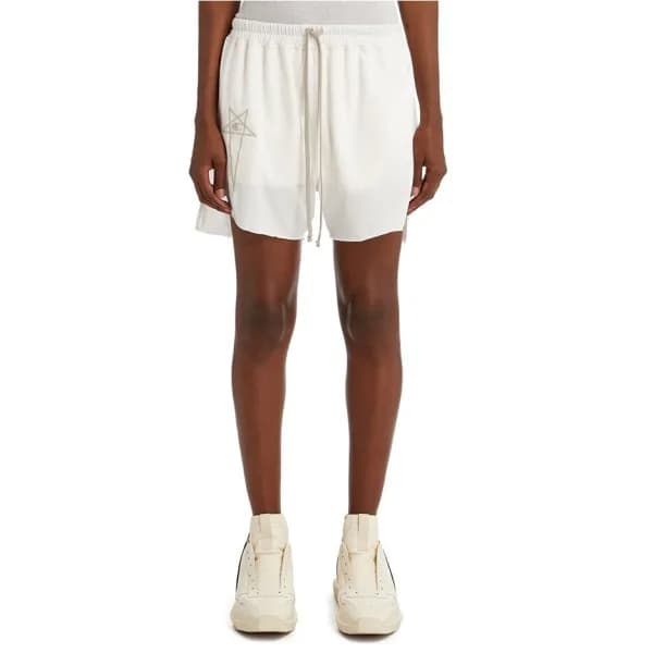 릭 오웬스 남성 모던 화이트 반바지 - Rick Owens Mens White Half-p… - 1