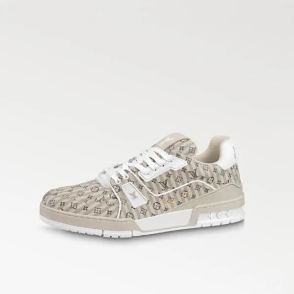 루이비통 남성 베이지 스니커즈 - Louis vuitton Mens Beige Sneake… - 1