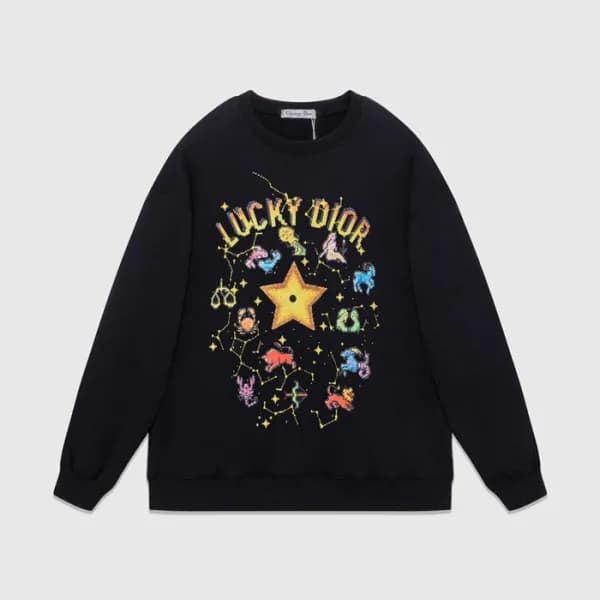 디올 남성 클래식 블랙 긴팔티 - Dior Mens Black Tshirts - di578… - 1