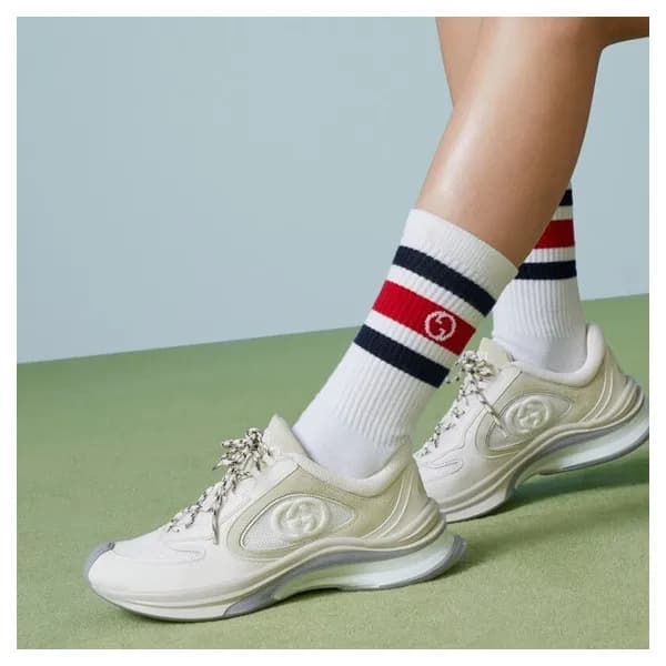 구찌 남/녀 GG 화이트 라이톤 - Gucci Unisex White Sneakers- g… - 1