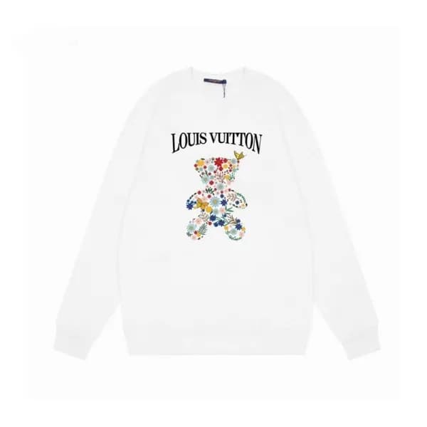 루이비통 남성 모던 화이트 맨투맨 - Louis vuitton Mens White Tshi… - 1