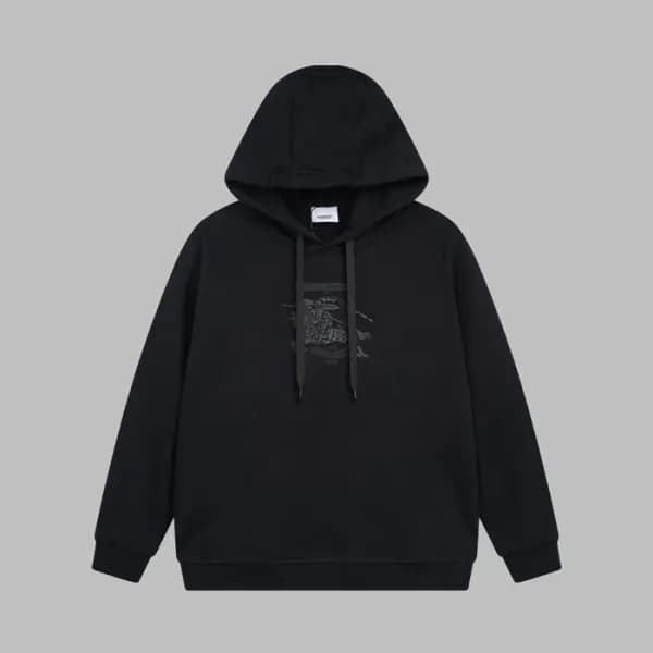 버버리 남성 블랙 후드티 - Burberry Mens Black Hoodie - bu265… - 1