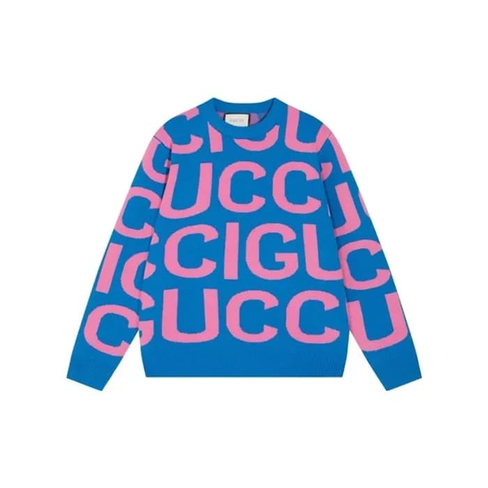 구찌 남성 블루 크루넥 니트 - Gucci Mens Blue Knits- gu1172x - 1