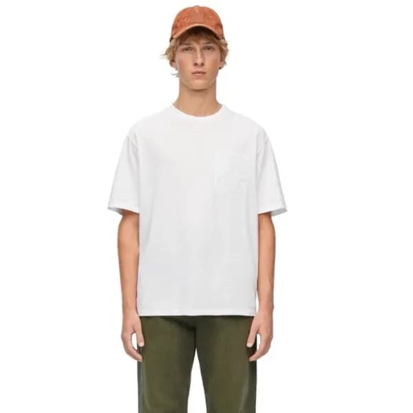 로에베 남/녀 이니셜 화이트 반팔티 - Loewe Unisex White Tshirts -… - 1