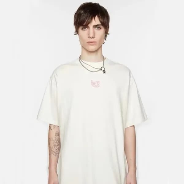 아크네 남/녀 화이트 반팔티 - Acne Unisex White Tshirts - anc4… - 1