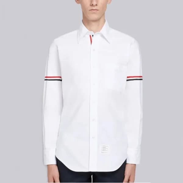 톰브라운 남성 화이트 셔츠 - Thom Browne Mens White Dress Shir… - 1