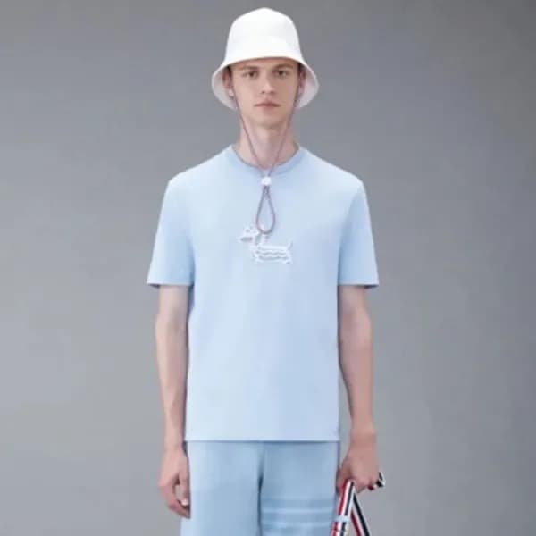 톰브라운 남성 라운드 반팔티 - Thom Browne Mens Round Tshirts -… - 1