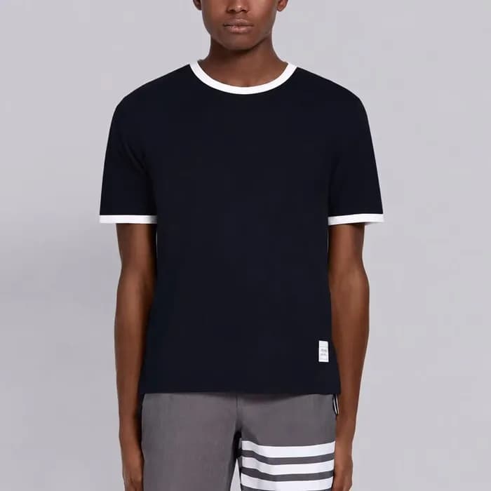 톰브라운 남성 라운드 반팔티 - Thom Browne Mens Round Tshirts -… - 1