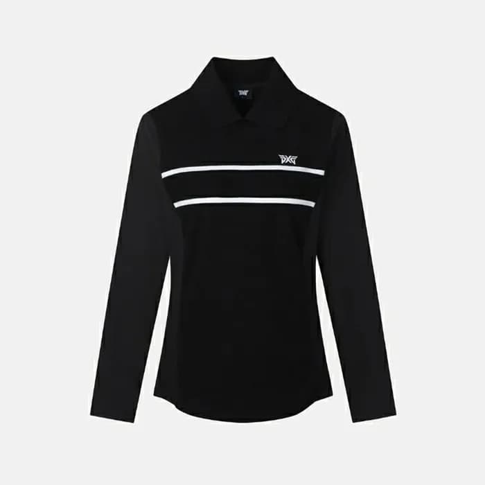 PXG 여성 니트 하이브리드 카라 긴팔 티셔츠 - gol1295x - 1