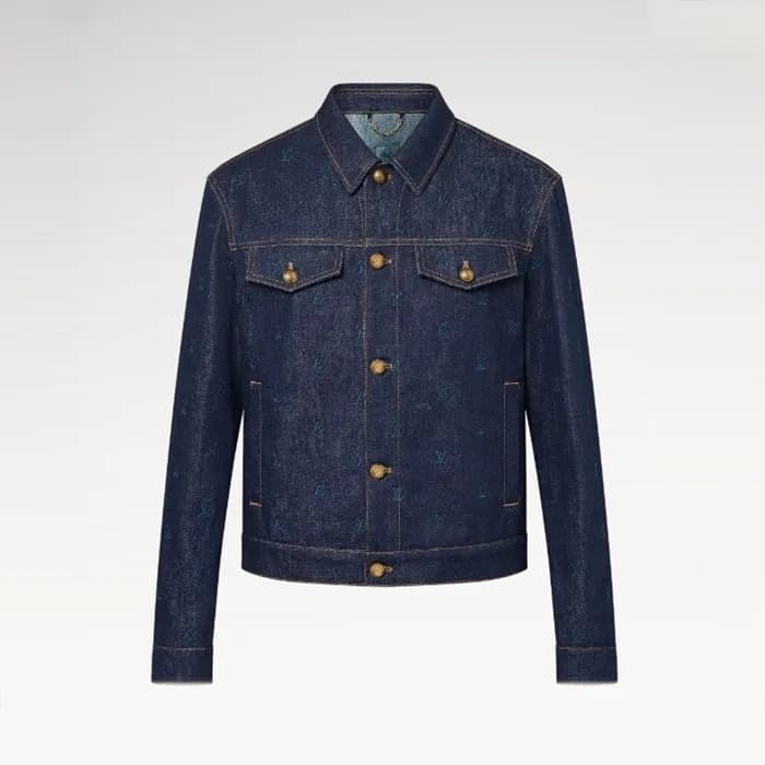 루이비통 남성 데님 재킷 - Louis vuitton Mens Denim Jacket - … - 1