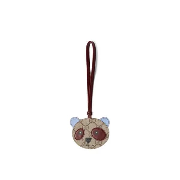 구찌 남/녀 GG 엠블럼 캔버스 판다 백 참 키체인 - Gucci Unisex Emblem… - 1