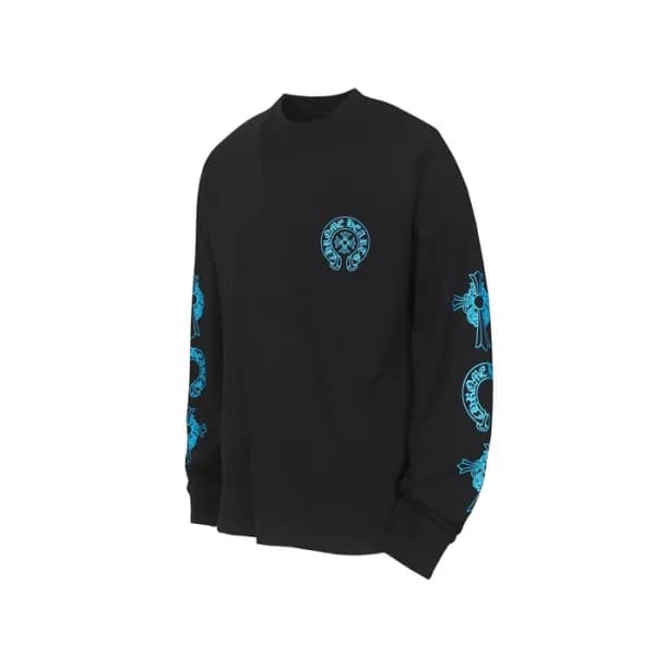 크롬하츠 남성 라운드 긴팔티 - Chrome Hearts Mens Round Tshirt … - 1