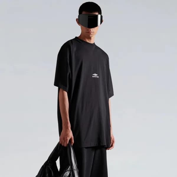 발렌시아가 남성 라운드 반팔 티셔츠 - Balenciaga Mens Round Tshirt… - 1