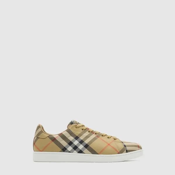 버버리 남성 체크 세트 스니커즈 - Burberry Mens Check Set Sneake… - 1