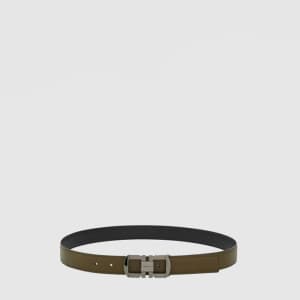 살바토레 페라가모 남성 리버시블 버클 레더 벨트 - Ferragamo Mens Revers…