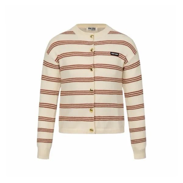 미우미우 여성 라운드 가디건 - Miumiu Womens Round Cardigan - mic16765x - 1