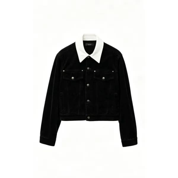 베르사체 여성 코듀로이 벨벳 재킷 - Versace Womens Corduroy Velvet Blouson - vec17722x - 1