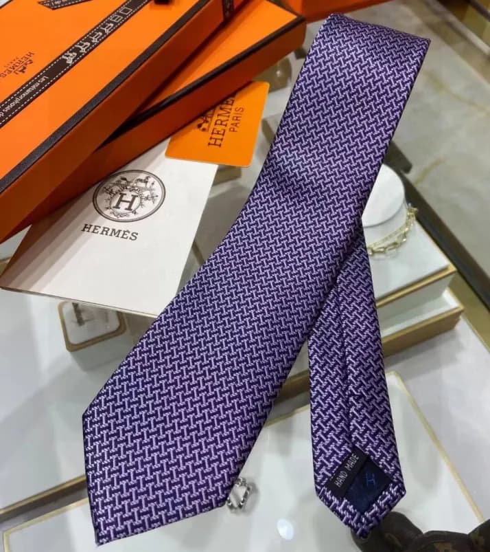 HERMES MENS NECKTIE NAVY - 에르메스 남성용 넥타이 HM000… - 1