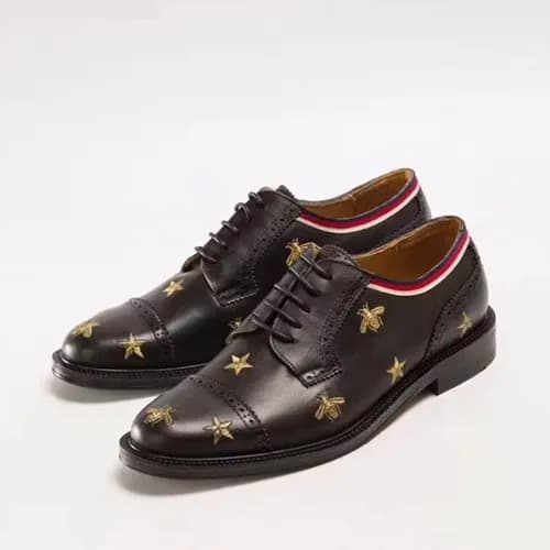 Gucci 2018 Patch Embroidery Leather Oxford - 구찌 패… - 1