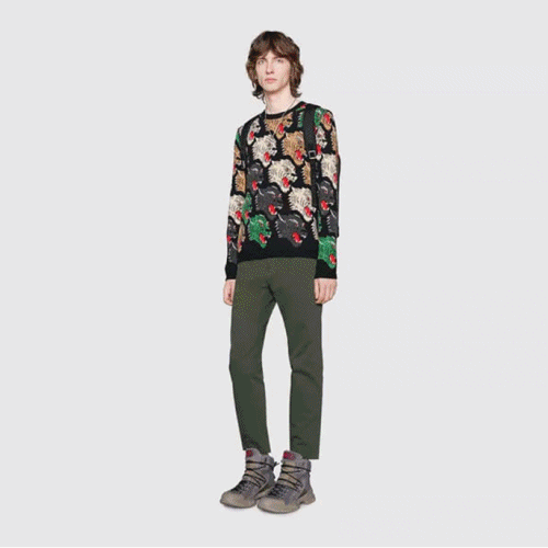 [인기상품] Gucci 2018 MM/WM pangher face wool knit T-s… - 1