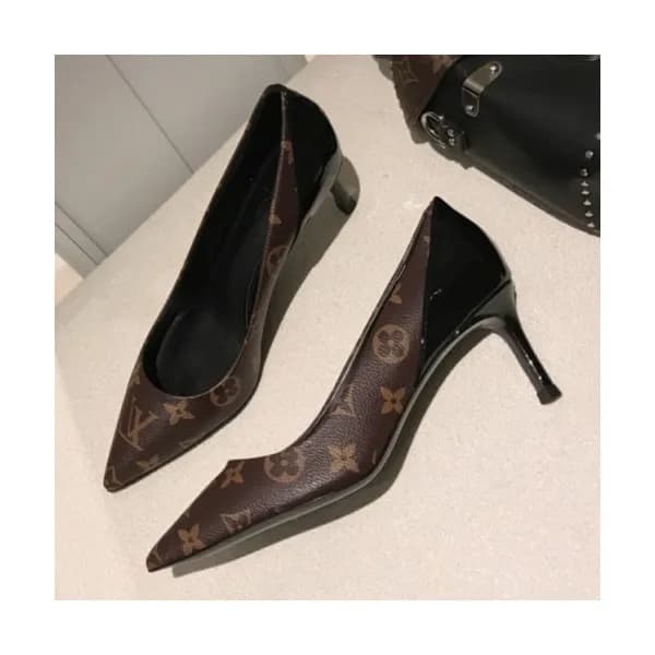 Louis Vuitton 2019 Womens Monogram Middle-heel Lea… - 1