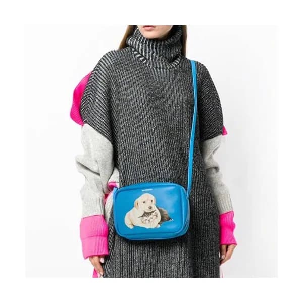 Balenciaga 2019 Leather Puppy & Kitten Camera Shou… - 1