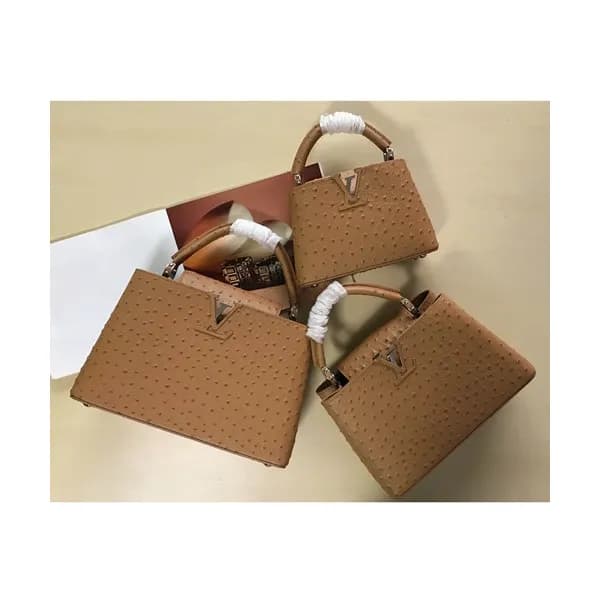 Louis Vuitton 2019 Capucines Leather Tote Shoulder… - 1