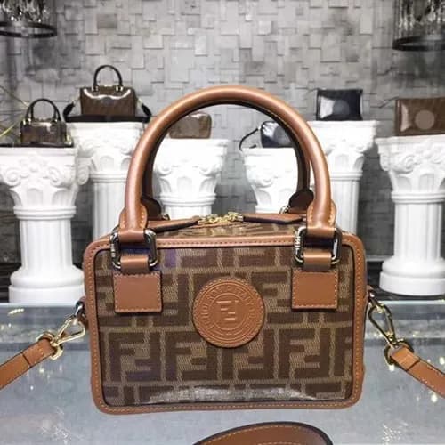 Fendi 2019 Boston Mini Tote Shoulder Bag,19cm - 펜디… - 1