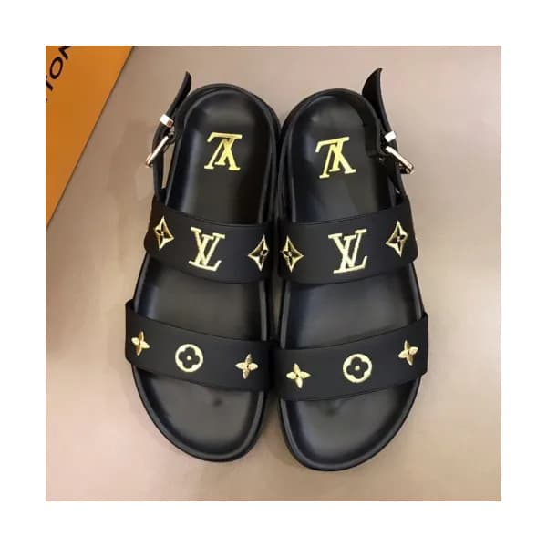 Louis Vuitton 2019 Mens Initial Gold Logo Leather … - 1