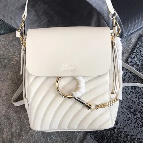 Chole 2019 Faye Leather Tote Shoulder Bag / Back P… - 1