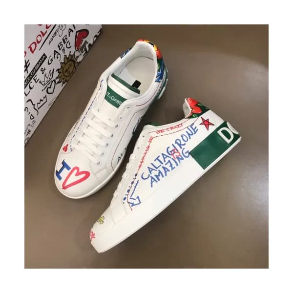[커스텀급]Dolce&Gabbana 2019 Mens Graffity Leather Sne… - 1