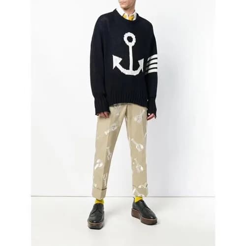 Thom Browne 2019 Mens Crew-neck Wool Sweater - 톰브라… - 1