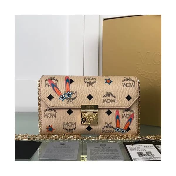 MCM 2019 Millie Visetos Chain Shoulder Cross Bag,1… - 1