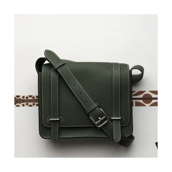 Hermes 2019 Steve Togo Leather Messenger Shoulder … - 1