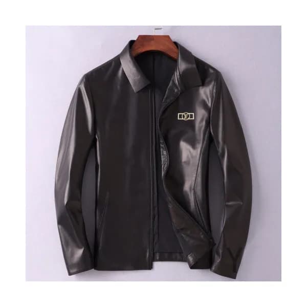 Louis vuitton 2019 Mens Logo Leather Jacket - 루이비통… - 1
