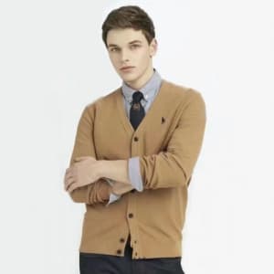 Hazzys Mens Business V-neck Wool Cardigan - 헤지스 20…
