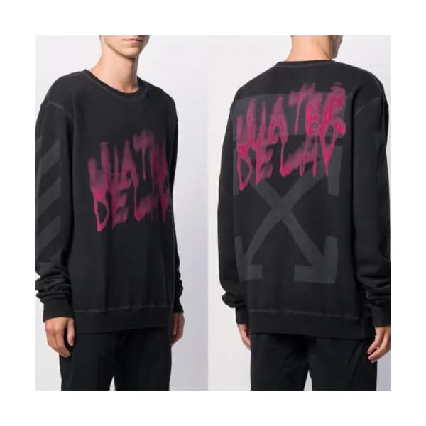 Off-white 2019 Mm/Wm Logo Cotton Oversize HoodT - … - 1